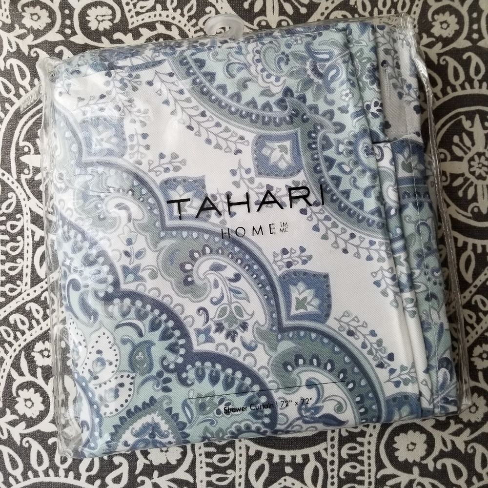 Blue Paisley Shower Curtain